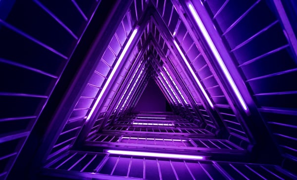 Purple triangular lights