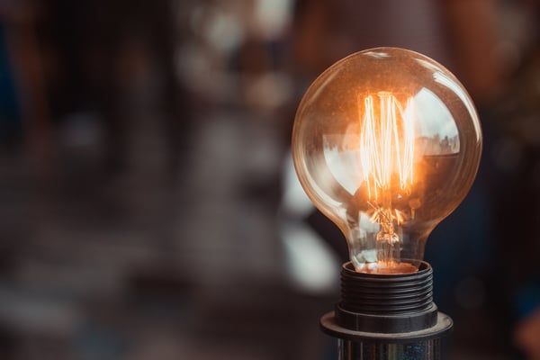 lightbulb glowing (image for Microsoft power platform: that lightbulb moment blog)